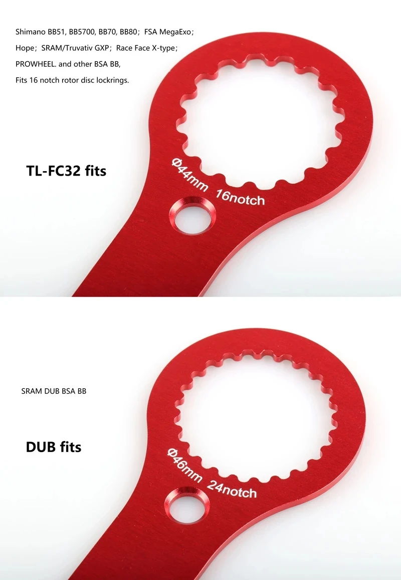 DECKAS Multifungsi BB Kunci Pas Alat Merah DUB/TL-FC32 Adaptor dari TL-FC25/TL-FC24 BB Bawah Bracket DUB-BSA Bb51 Bb52 Alat Perbaikan