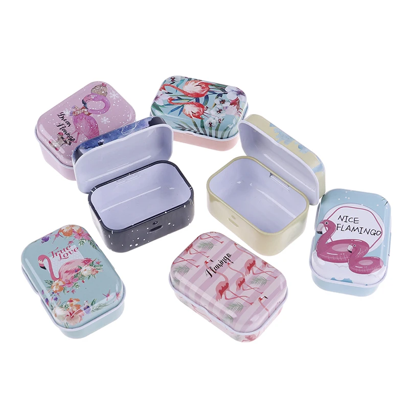 Mini Metal Packing Tin Jar Boxes Small Medicine Case Cans Coin Headphones Travel Pill Box Portable Pill Box Case