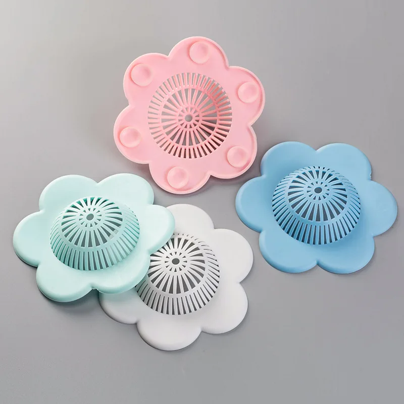 1 Pcs Hair Filter Sink Pad Kitchen Silicone Sink Collect Bath Stopper Floor Plug Strainer Drain Sewer Hair Filter