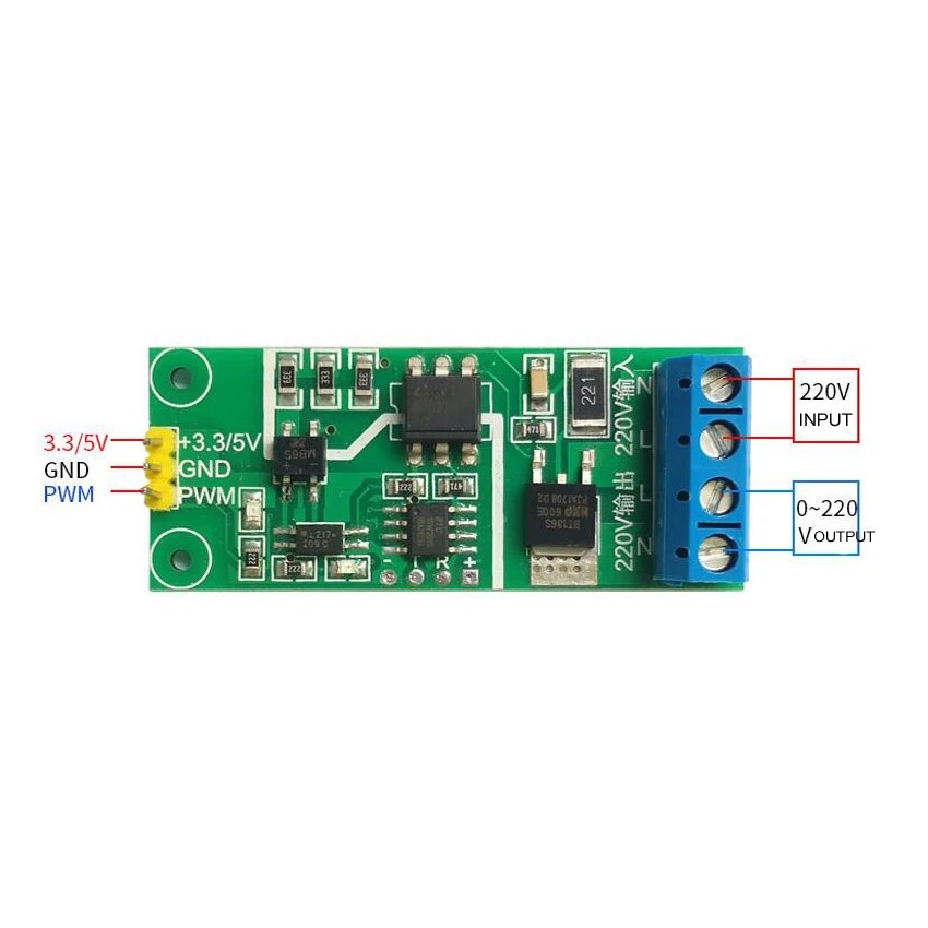 AC 220V high power SCR voltage regulator, PWM dimming/voltage regulation/speed regulation/duty cycle, PWM controller