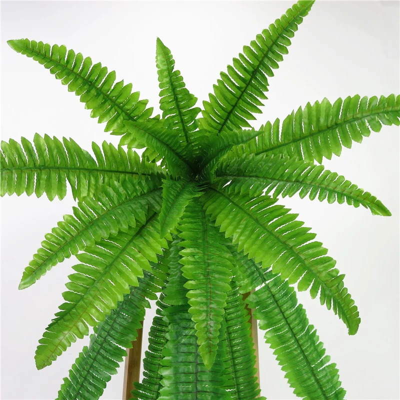 140cm 47 Heads Tropical Large Artificial Hanging Plants Fake Persian Leafs Silk Wall Plants False Fern Grass Vine For Home Decor