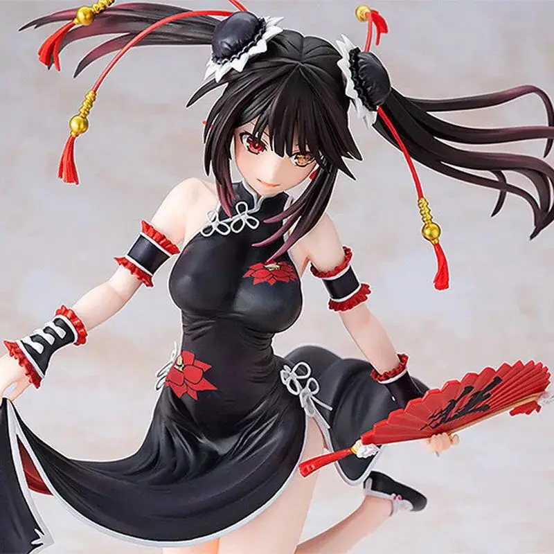 Anime DATE A LIVE Tokisaki Kurumi Action Figure Lovely Cheongsam Tokisaki Kurumi Figure Sexy Girls PVC Model Doll Chlidrens Gift