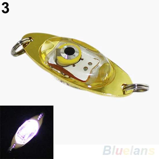 LED Fishing Lures Deep Drop Underwater Eye Shape Fishing Squid Fish Lure Light Flashing Lamp 4colors Fish Lure Lamp