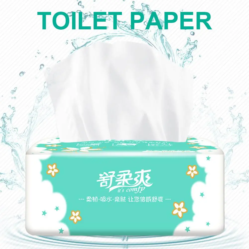 6 Packs Comfortable Tissue Paper 3-Ply Toilet Paper For Home Office Gentle Skin-friendly Pumping Paper Toilet Paper