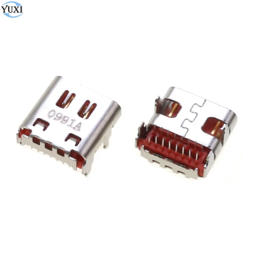 YuXi 1Pcs USB Type-C 16pin หญิง Connector การชาร์จ Port Charger ปลั๊กเสียบ