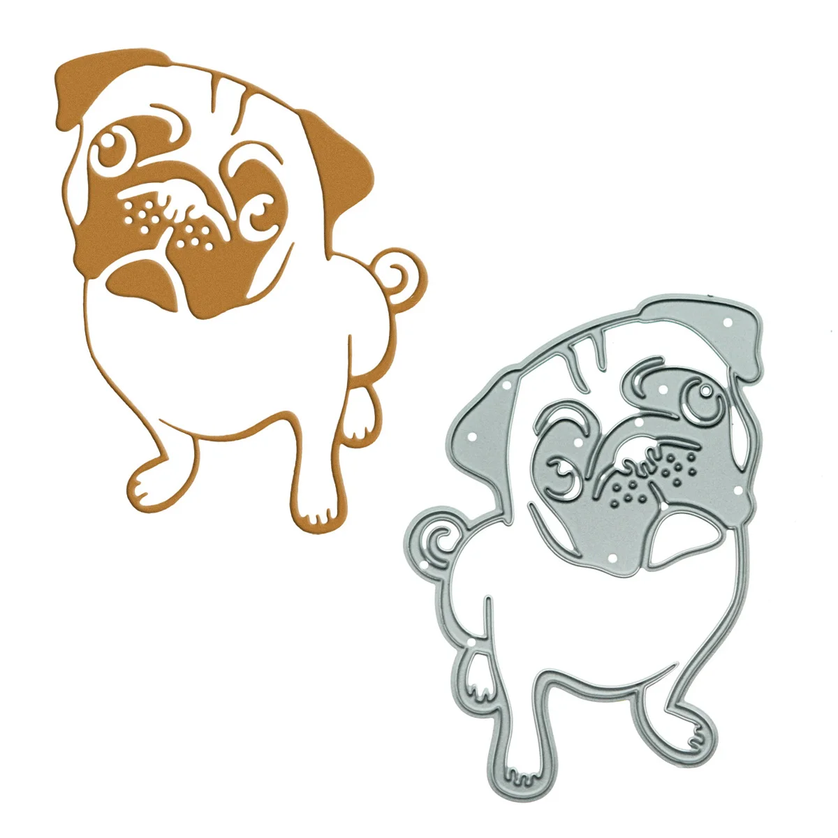 Pug Dog Pattern Metal Cutting Dies DIY Papercraft Memory Card Scrapbooking Decorating Craft Paper Cutter Stencil Mold