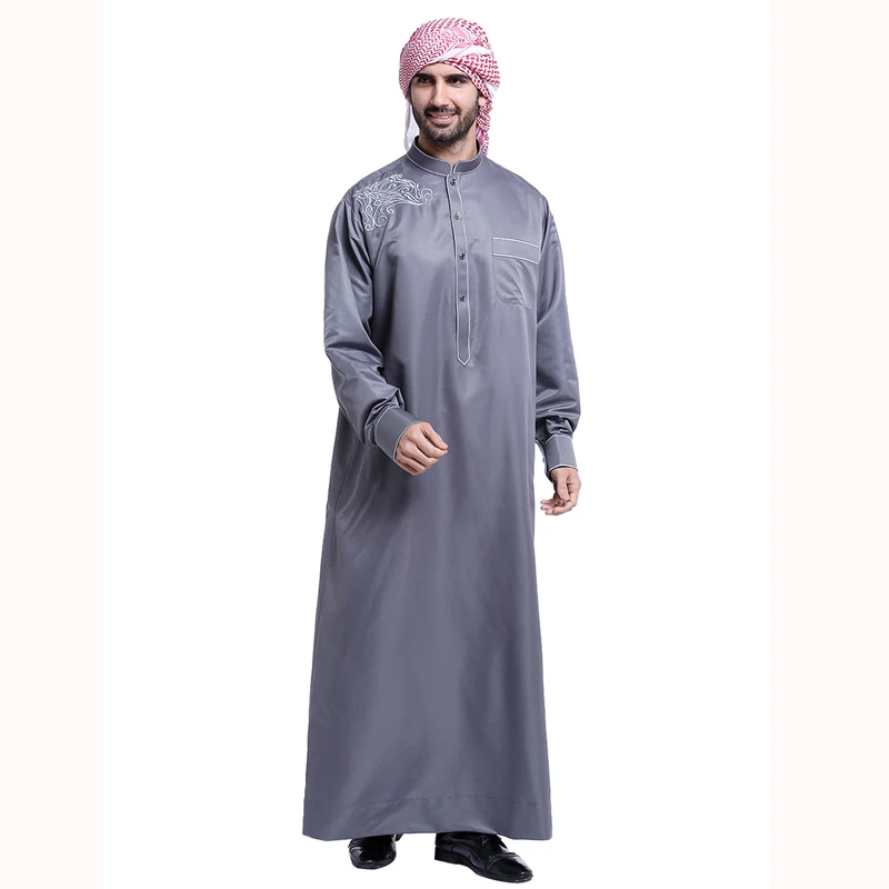 Men\'s  Muslim Clothing Fashion Dubai Abaya Turkey High Quality Embroidery Pakistan Caftan Islamic Robes Moroccan Jelaba