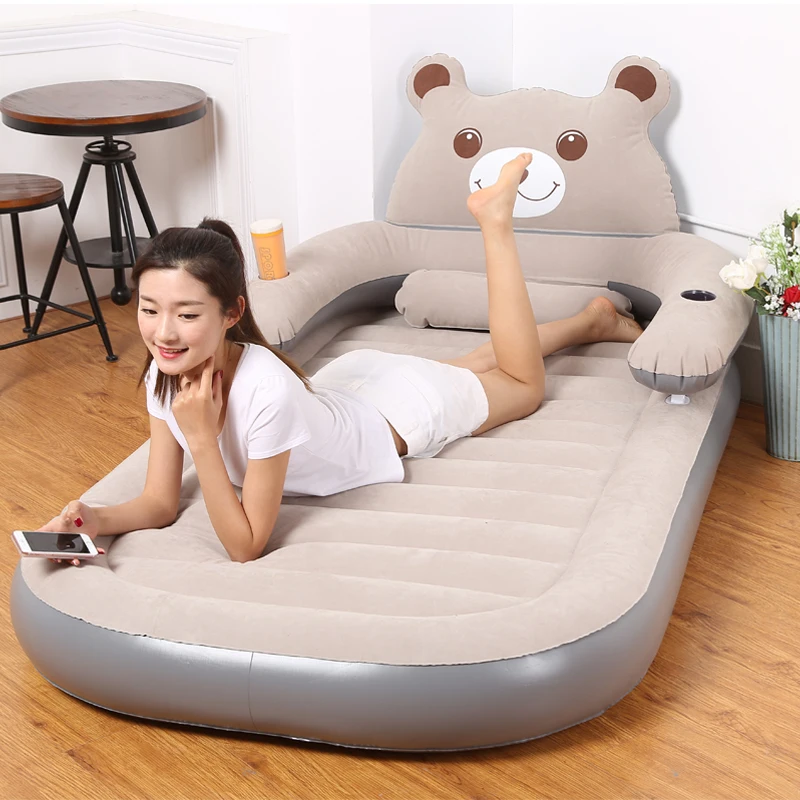 Air mattress thickened household folding double cartoon inflatable totoro bed simple air cushion bed single air cushion