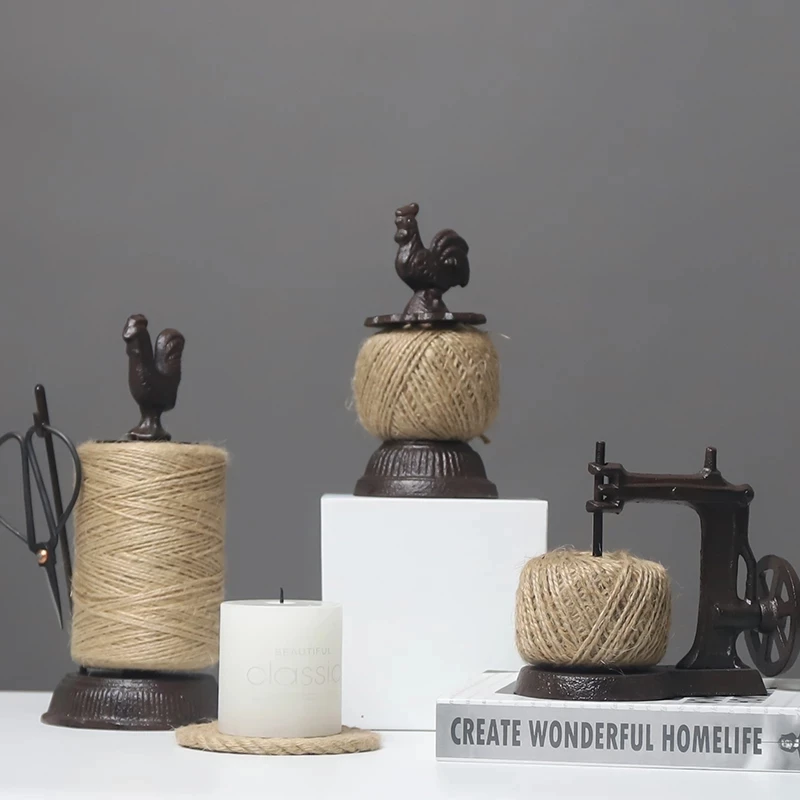 Antický žehlička šicí stroj lano navíječ figurky displej  DIY ruční rekvizity kvést krám kavárna domácí dekorace retro ornamenty
