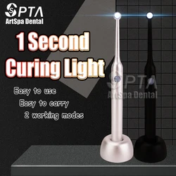 Black and Silver Curing Light LED Cure Lamp Dental Composite High Intensity 2800MW/cm2 1 Second Dentistry Equipment Orthodontist
