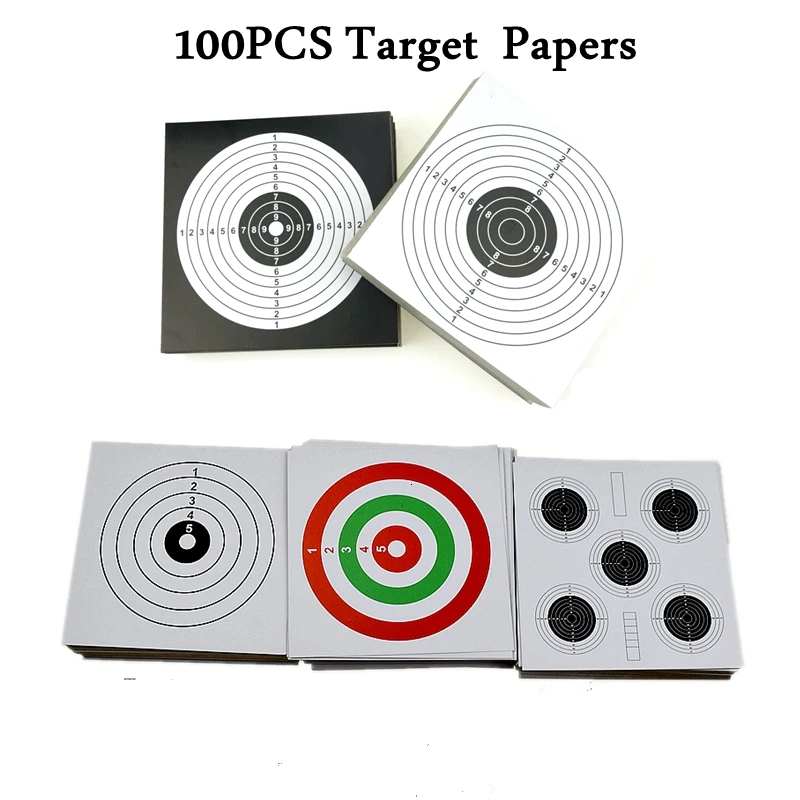 Objetivo de pistola de Pellet con 100 piezas de tiro de papel, diseñado con cono, disponible para montar en la pared, para tiro en interiores y exteriores