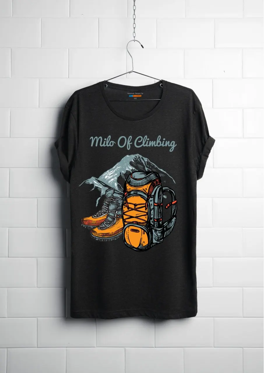 

ADVENTURE DESIGNS BY MILO CLIMBING BOND OF T-SHIRT - B 100% Coton ,OEKO-TEX & GOTS Certificate, Outdoor Trekking Hiking Summer