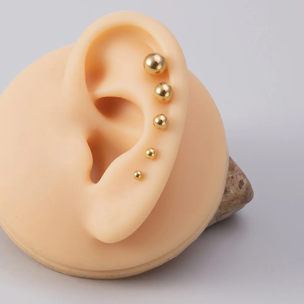 5 Stücke 2,5/3/4/5/6mm Kugeln Knorpel Helix Ohr Piercings Tragus Kugel Ohrstecker Chirurgenstahl Barbell Ohrring Mode Körperschmuck 16G – Detail 10