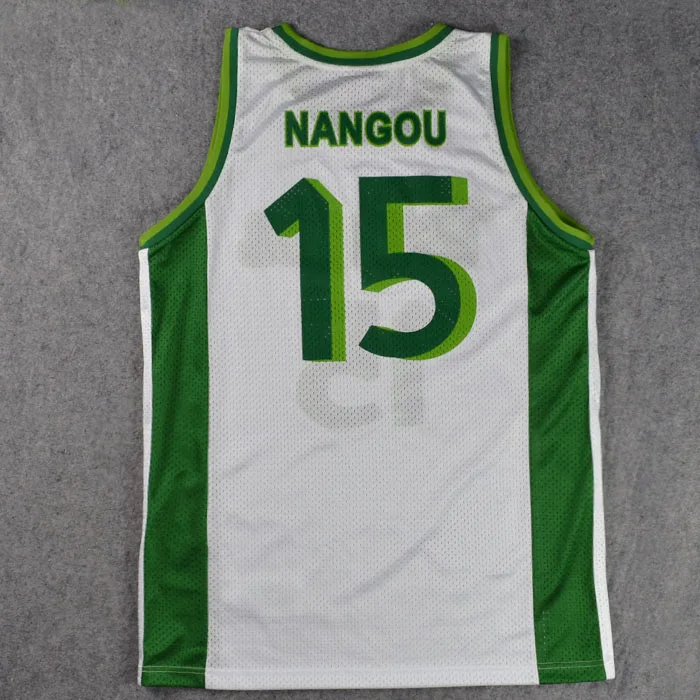 Anime cosplay traje tsukubu high school equipe de basquete no.15 camisa topos esportes vestir uniforme