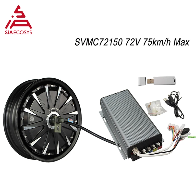 QS Motor 12inch 3000W 260 40H V1 48/60/72V  65-75km/h Brushless DC Electric Scooter Motorcycle Hub Motor Programmable Kits