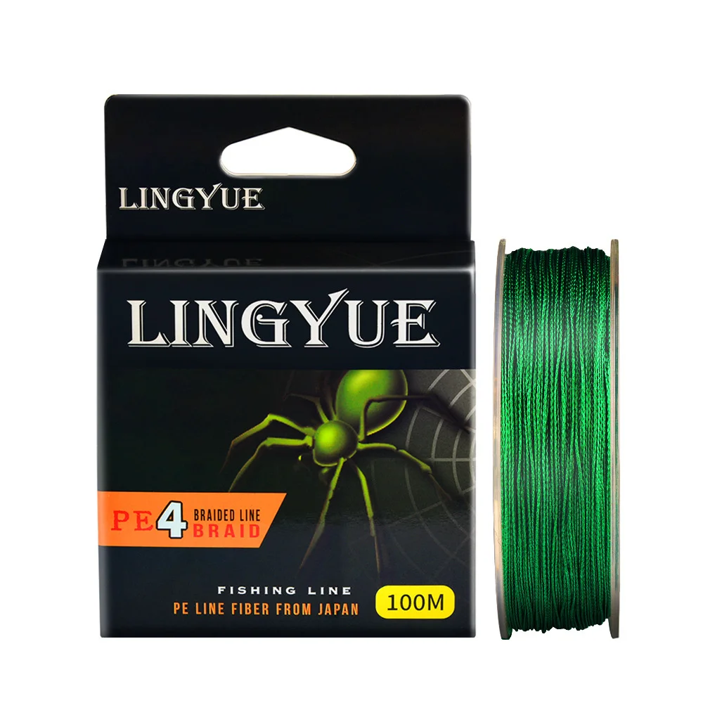 1Pcs Quality 4 Strands 100M Braided Fishing Line 8-80lB Japan Multifilament Smooth Super Thin Fishing Tackle Accessories