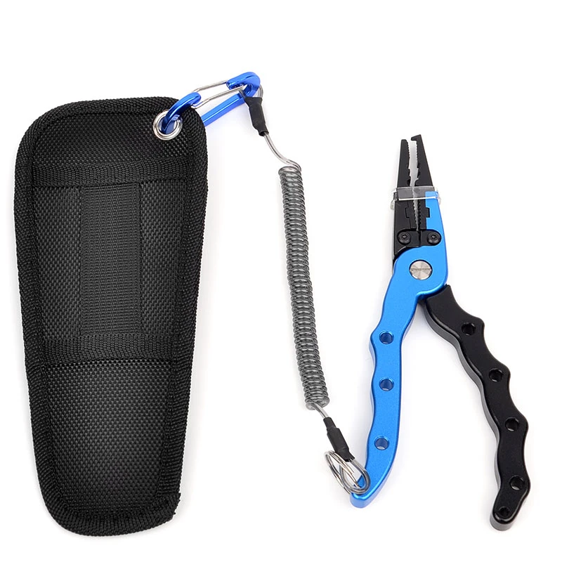 Fishing Plier With Lock Fish Grip Fishing Line Cutter Hook Remover Fishing Plier for Tying Hook Portable Tongs Fishing Tackle