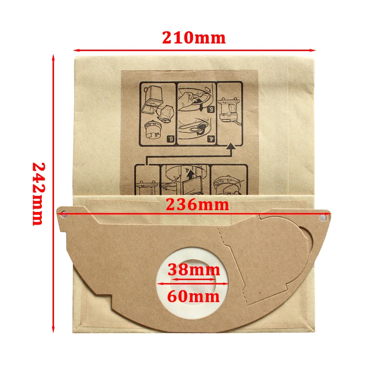 Replacement Air Dust Filters Bags for Karcher Vacuum Cleaners Parts Cartridge HEPA Filter WD2250 WD3.200 MV2 MV3 WD3