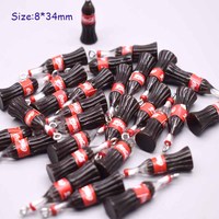 10PCS 8*34MM Cute Resin  Bottle Charms Pendants Handmade Accessories Jewelry DIY Earring Necklace Keychain