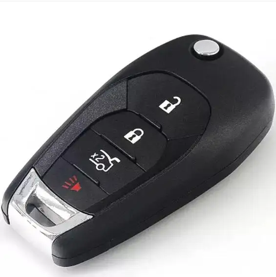 

3+1 Buttons Flip Folding Key for Chevrolet 4B 315MHZ with PCF7941 Transponder Chip HU100 Blade