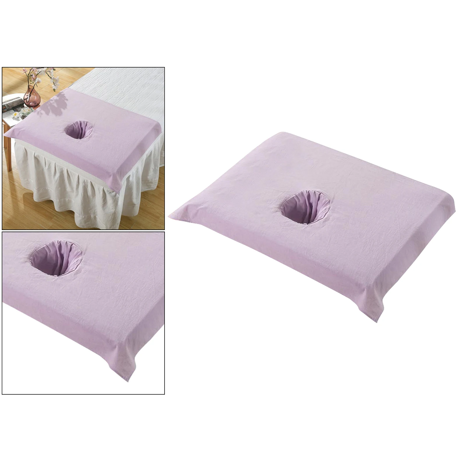 Pure Cotton SPA Half Massage Table Sheet Beauty Bed Face Hole Towel 50*70cm Anti-Oil Bed Pillow Towel Cover for Massage Salon