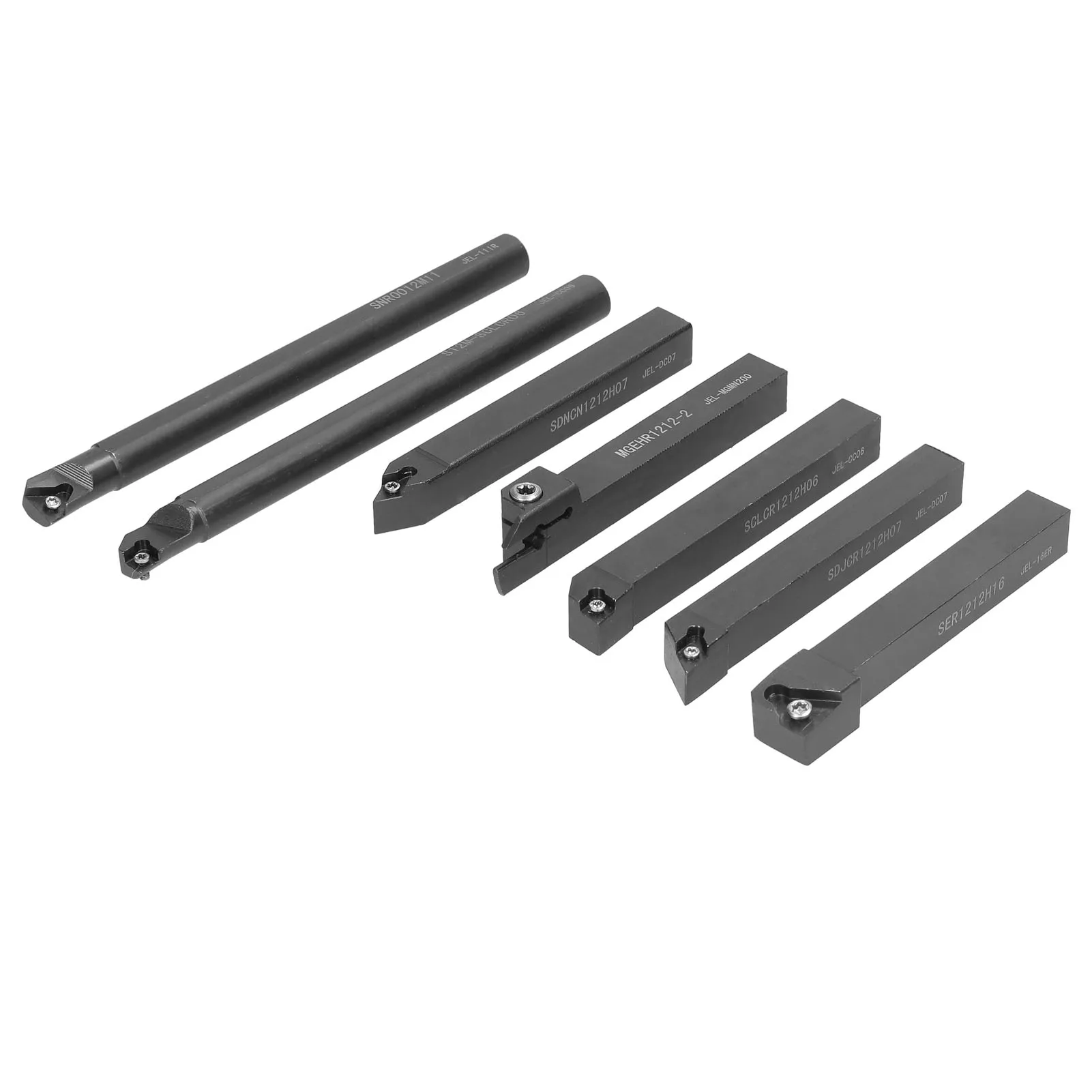 

Holder Boring Bar Inserts Set for Processing Steel Parts 7pcs 12mm Shank Diameter Lathe Turning Tool