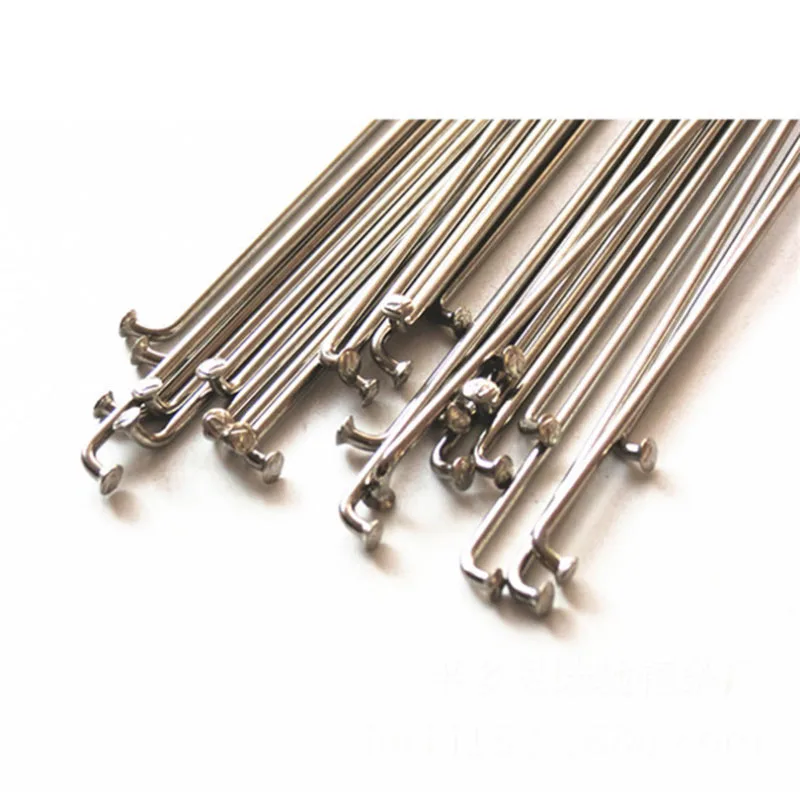 Bicycle Stainless Silver Steel Spokes 36pcs Bike Parts 14G J Bend with Nipples High Quality Many Length