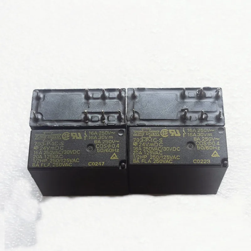 

50PCS/LOT NEW relay 793-P-1C-S-24VDC 793-P-1C-S 001-24VDC 793-P-1C-S-12VDC 793 P 1C S 793P1CS DC24V 12V 16A 250VAC 8PIN