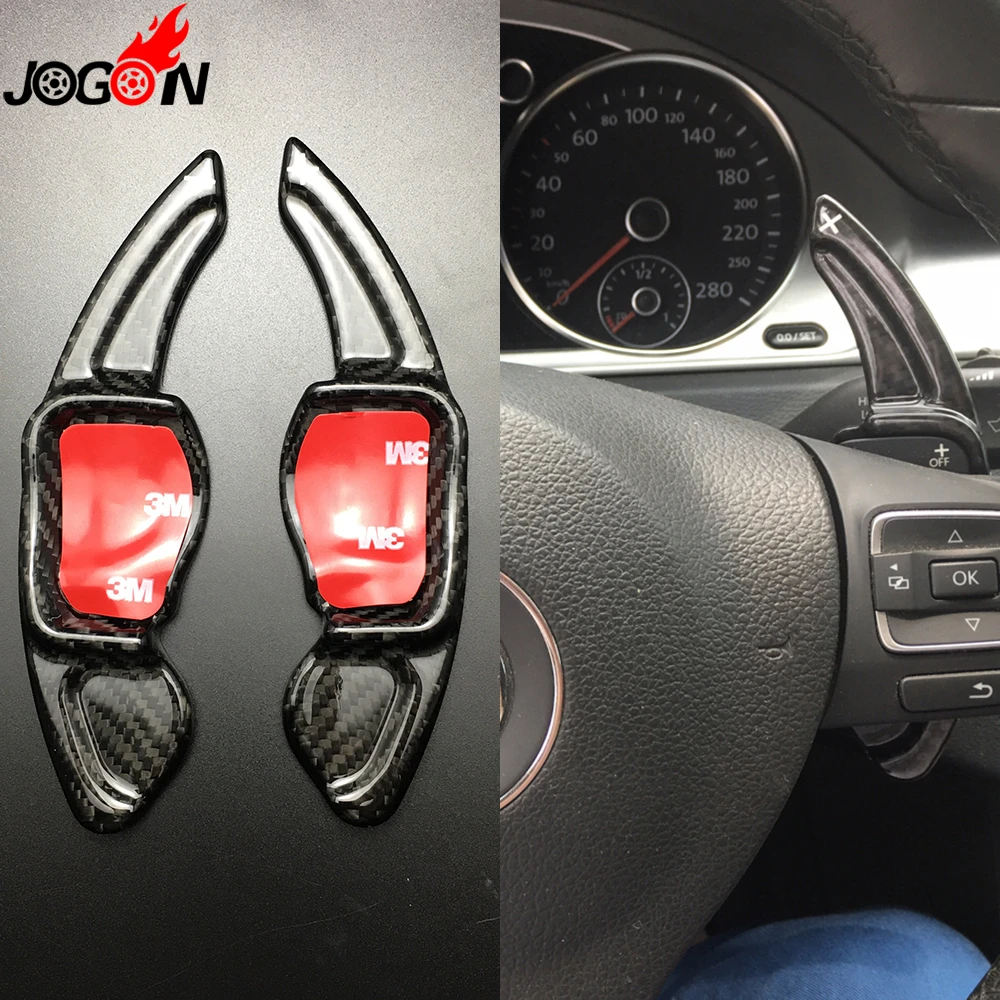 

Carbon Fiber Car DSG Steering Wheel Paddle Extension Shifter Cover Trim For VW Volkswagen Golf 6 MK6 R GTI R20 09-14 Polo 6R GTI