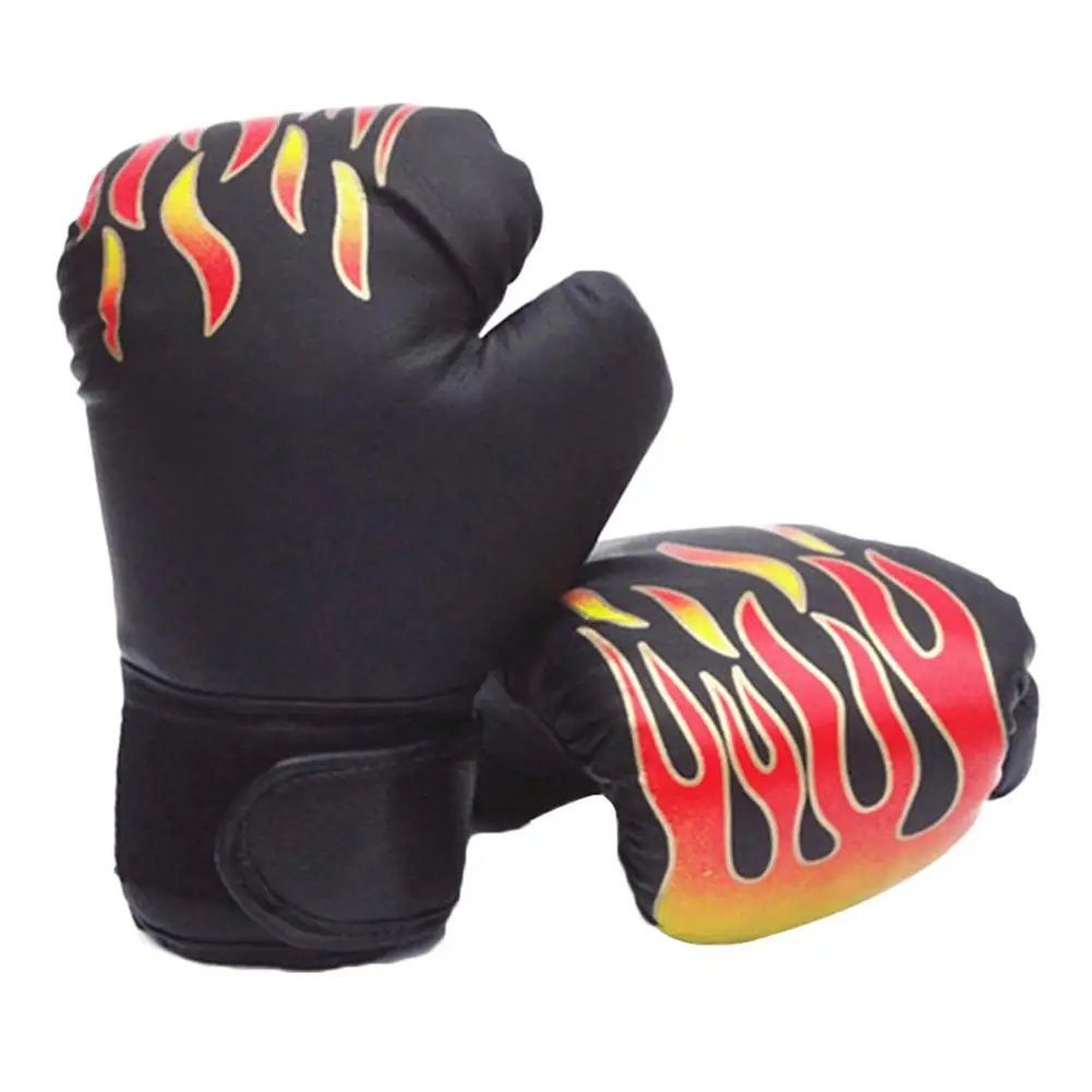 Flame Print Adult Boxing Muay Thai Training Sandbag Fight Combat Hand Gloves