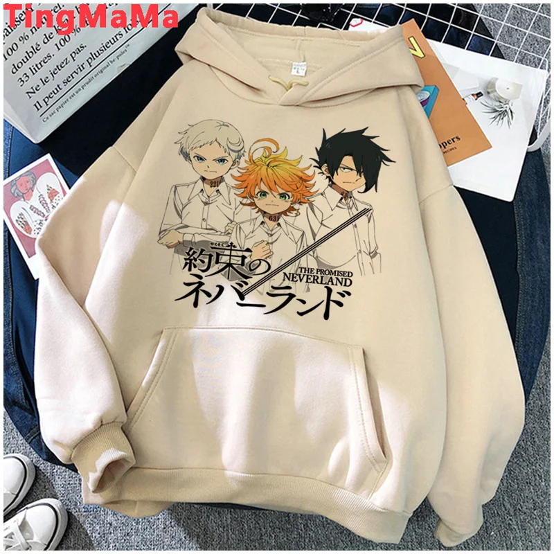 the Promise Neverland hoodies male graphic Korea anime hip hop male sweatshirts hoody 2021 plus size