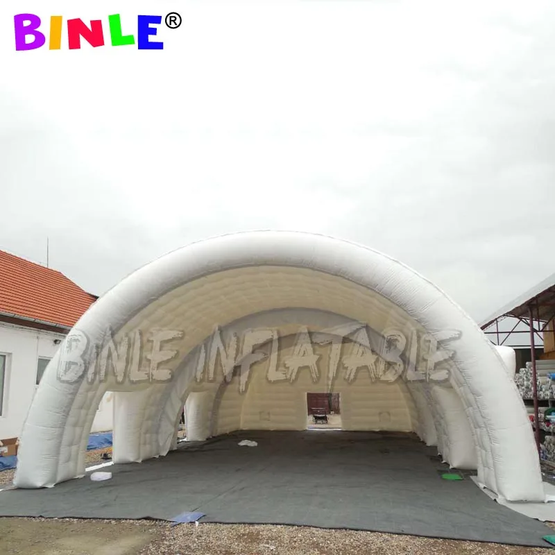 20X10X5 M Grote Witte Opblaasbare Stage Cover Met Deuren, Opblaasbare Koepel Gebouw, grote Opblaasbare Bruiloft Party Tent Tent