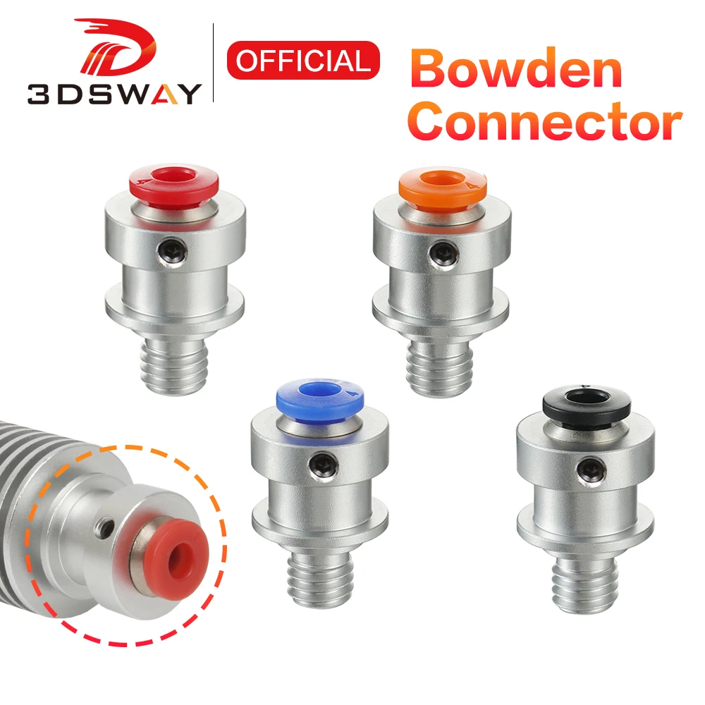 3DSWAY 3D Printer Part E3D V6 BP6 Hotend Pneumatic Fitting Collet Connector Bowden Direct 2*4 PTFE Tube Extruder 1.75mm Filament