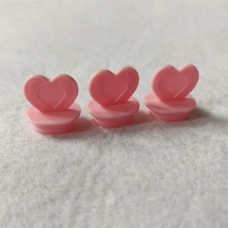 1000pcs High quality packaging juice coffee milk tea drinking leakproof stopper heart shape love plastic plug DIY accessories