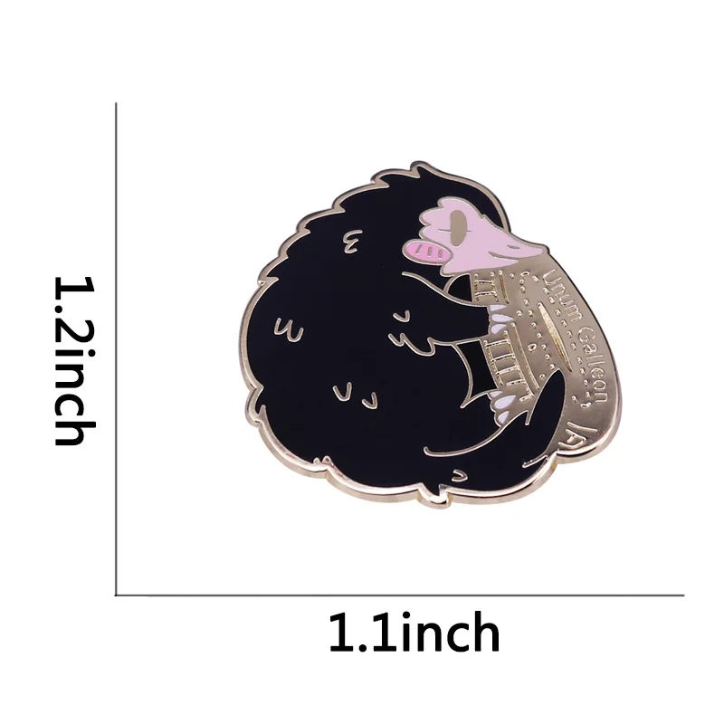 Hedgehog Coin Enamel Pin Badge Curling up in a ball and armed with a coin means this little hedgehog can protec and attact!