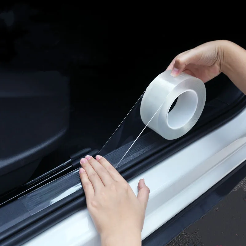 Transparent Adhesive Tape Seal Strip Edge Entry Sill Guard Scuff Plate Protectors Invisible Universal Anti-Scratch Waterproof