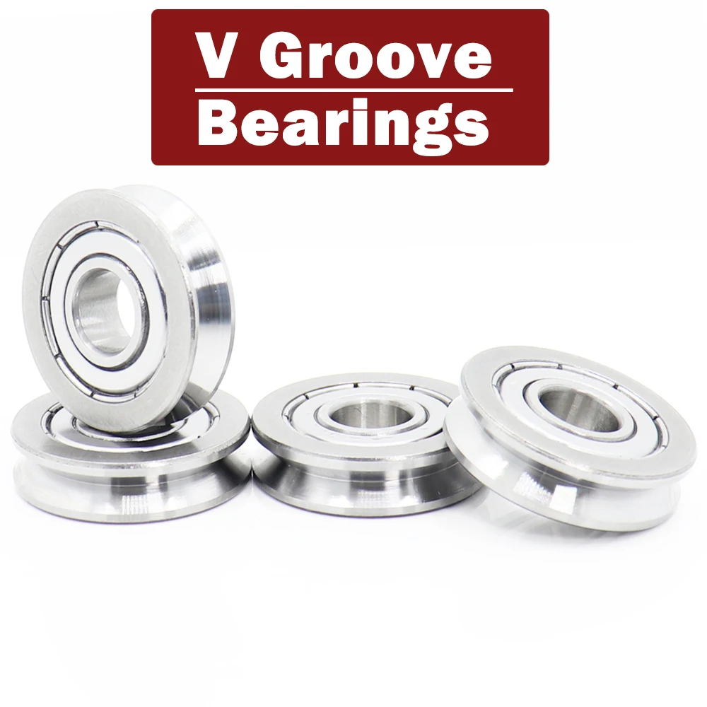 

V103008 V Groove Sealed Ball Bearing ( 4 PCS ) 10*30*8 mm Pulley Wheel Bearings V2/1 V3/1.5V4/2/5/2 5 Guide Track Rlooer Bearing