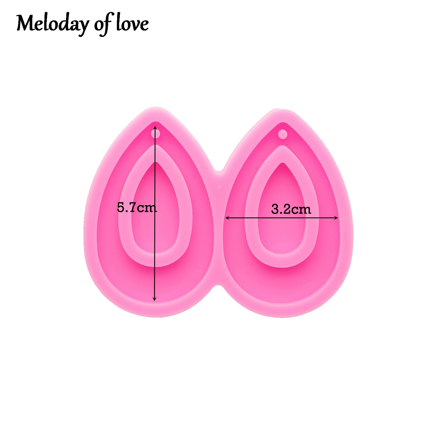 Shiny Glossy tear drop hoop earrings silicone mold diy epoxy resin molds jewelry making custom mould DY0251