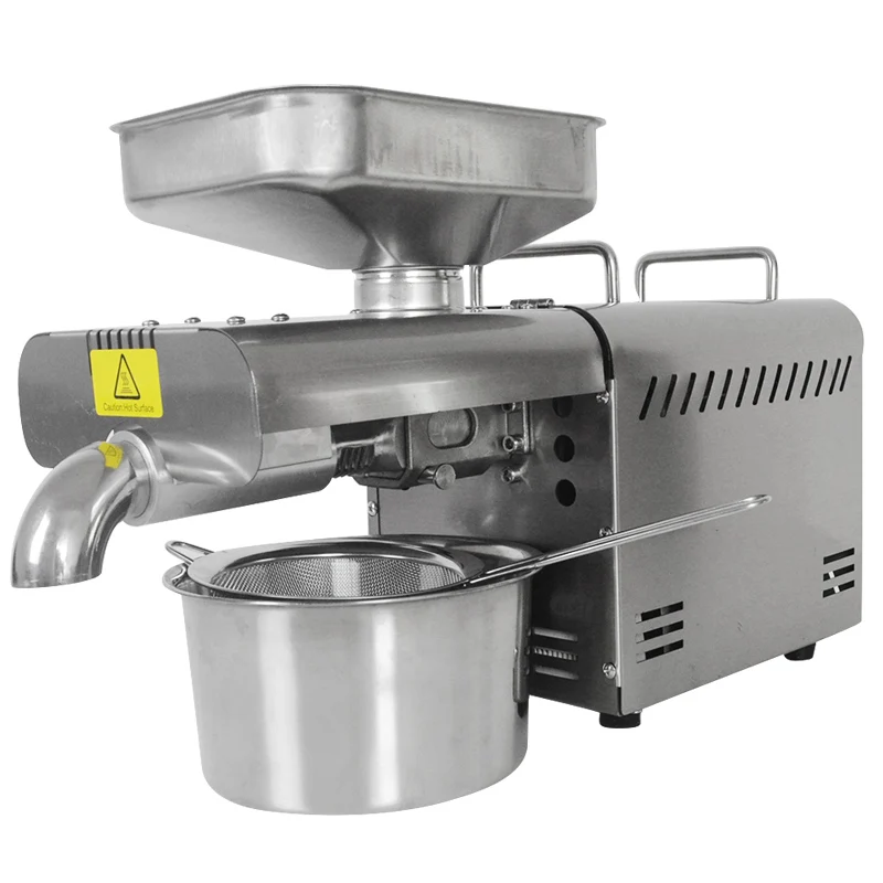 XEOLEO آلة ضغط الزيت زيت الجوز المطارد الصحافة ماكينة تحميص الفول السوداني عباد الشمس/بذور الكتان/زيت الجوز الصحافة الفولاذ المقاوم للصدأ 110/220 فولت