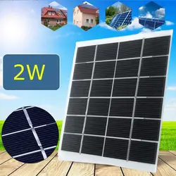 6V 2W Output Solar Panel DIY Battery Charger Module Mini Solar Cell wire toy Solar Panel Power bank