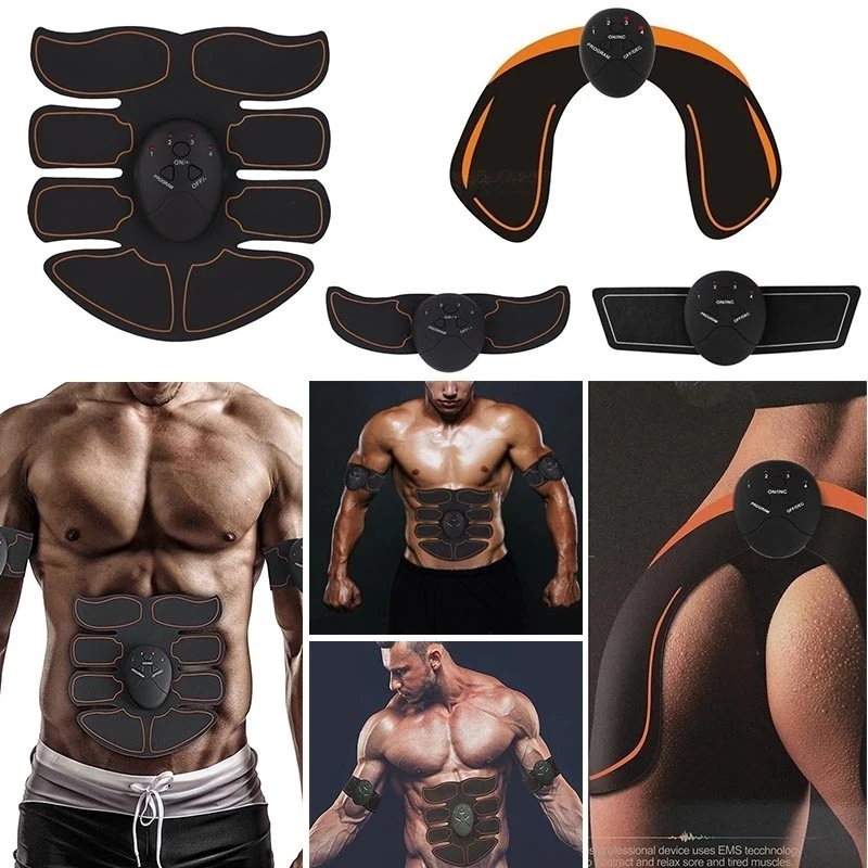 Unisex ABS Muscle Trainer Fitness Abdominal Sport Press Stimulator Gym Gear EMS Hip Abdominal Stimulator Fitness Body Slimming