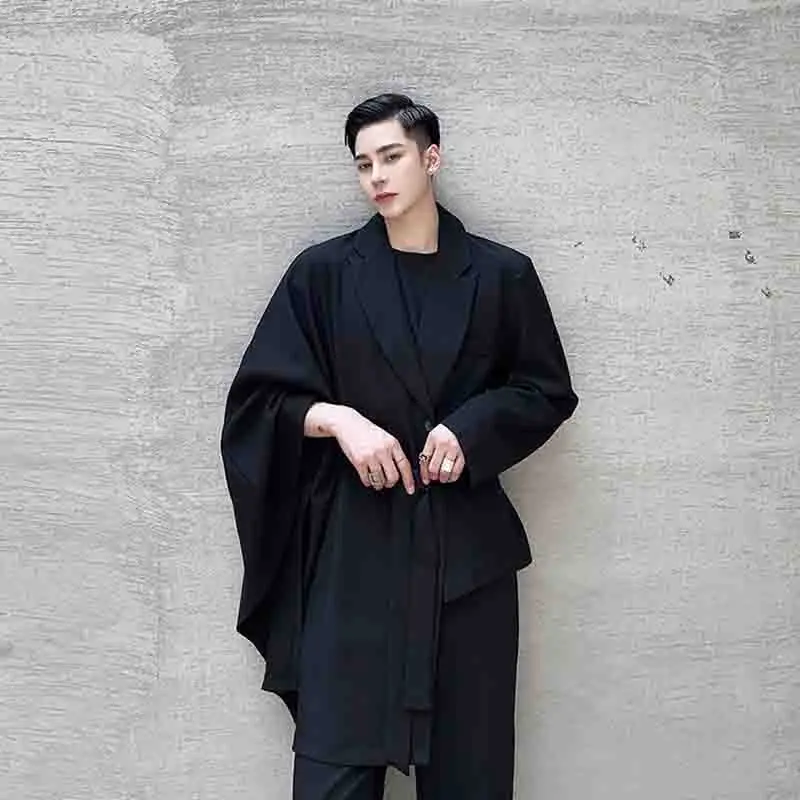 

Alternative autumn irregular Korean coat hairdresser dark Department personalized men's suit fashionable and loose