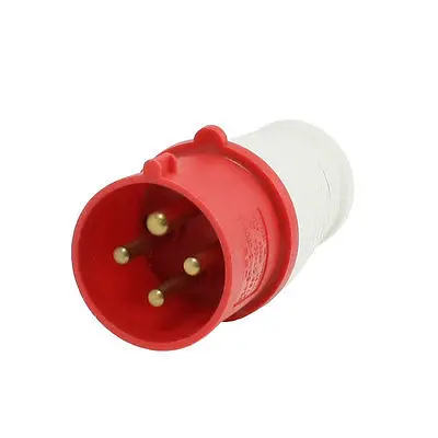 High Quality 32A Red White Splash Proof IP44 4P + E IEC309-2 Industrial Plug AC 380-415V