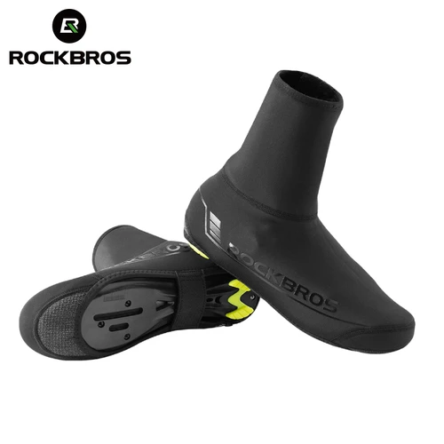 ROCKBROS-cubierta para calzado de ciclismo de invierno, calentador de zapatos para bicicleta de montaña, Protector impermeable reflectante a prueba de viento