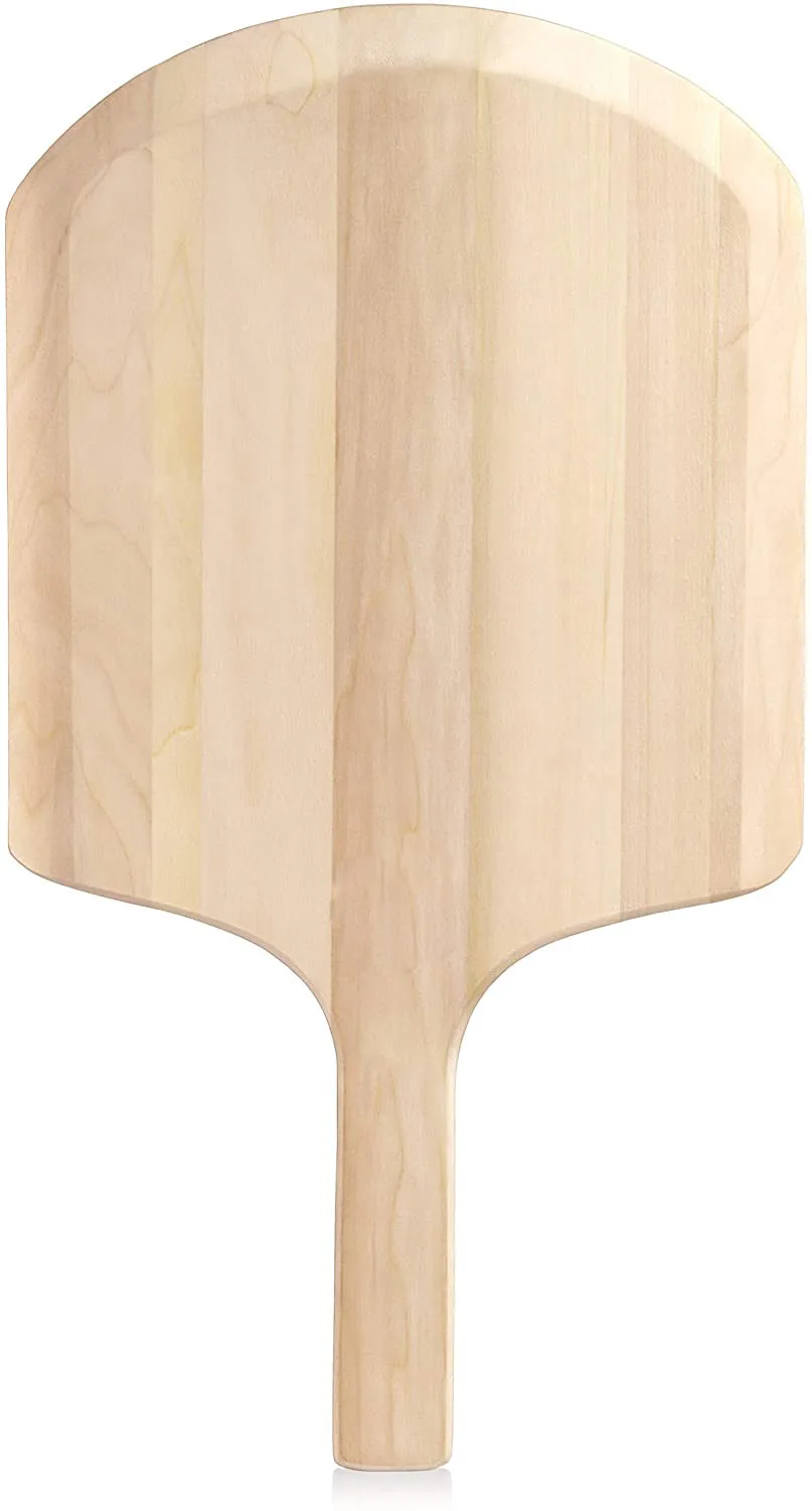 

MONGKA Restaurant-Grade Wooden Pizza Peel, 14" L x 12" W Plate, with 8" L Wooden Handle, 22" Overall Length