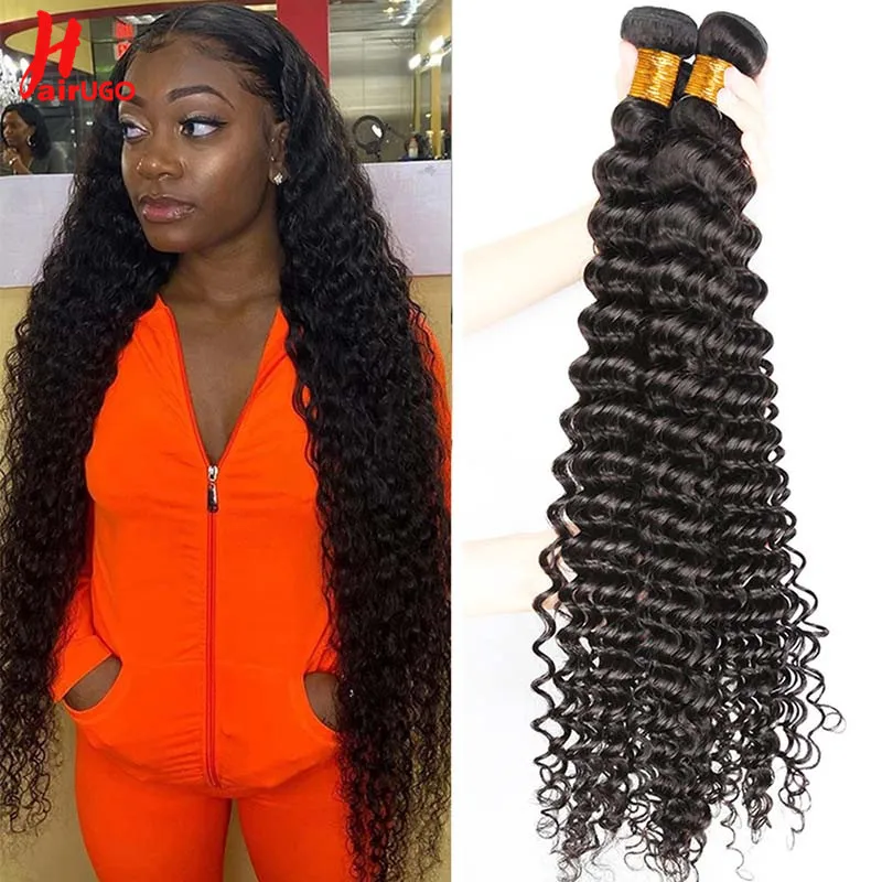 

Deep Wave Hair Bundles Deals Remy Deep Wave Human Hair Bundles Extension 100% Human Hair Weaving Natural Color Hair Extension