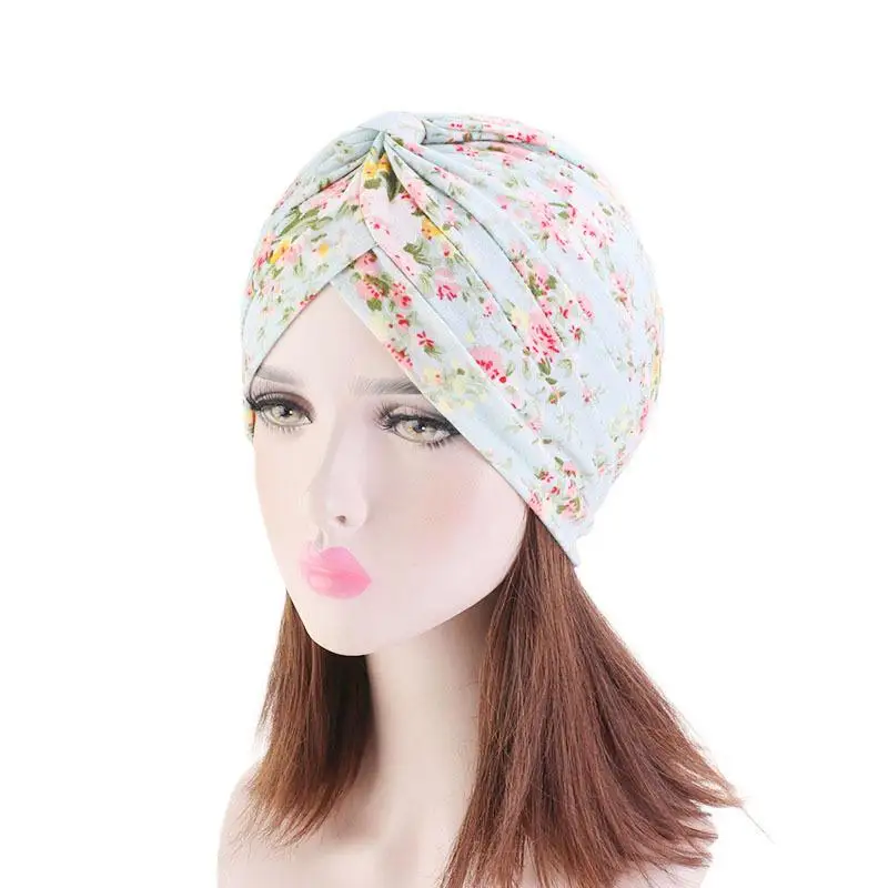 Women India Hat Muslim Ruffle Femme Musulman Cancer Chemo Beanie Turban Wrap Scarf Cap Islamic Head Cover Hair Loss Hats