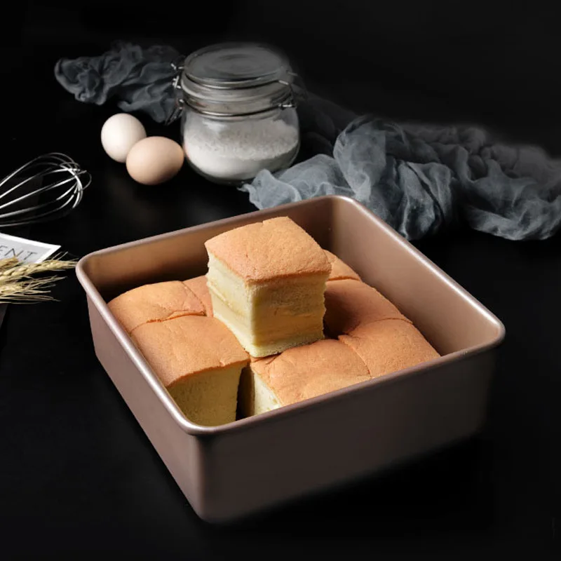 Square Non-Stick Bread Loaf Pan Carbon Steel DIY Bakeware Cake Toast Golden Tray Molds Mould Kitchen Pastry Baking Tools