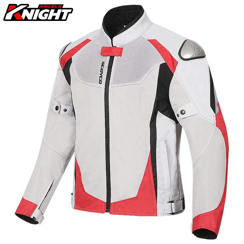 Waterproof Motorcycle Jacket Motocross Motorcyclist Jacket Protective Breathable Mesh Anti-fall Racing Jacket Suit Men Summer