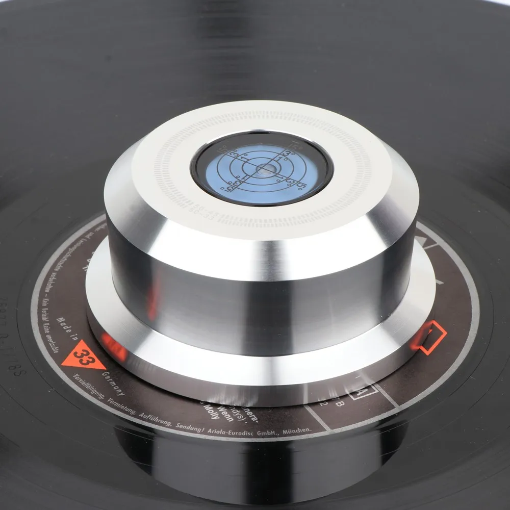 Monosadio 3 in 1 Record Stabilizer Weight 60Hz Audiophile Turntable Weight 320G Aluminum Turntable Weight Level with High-Preci